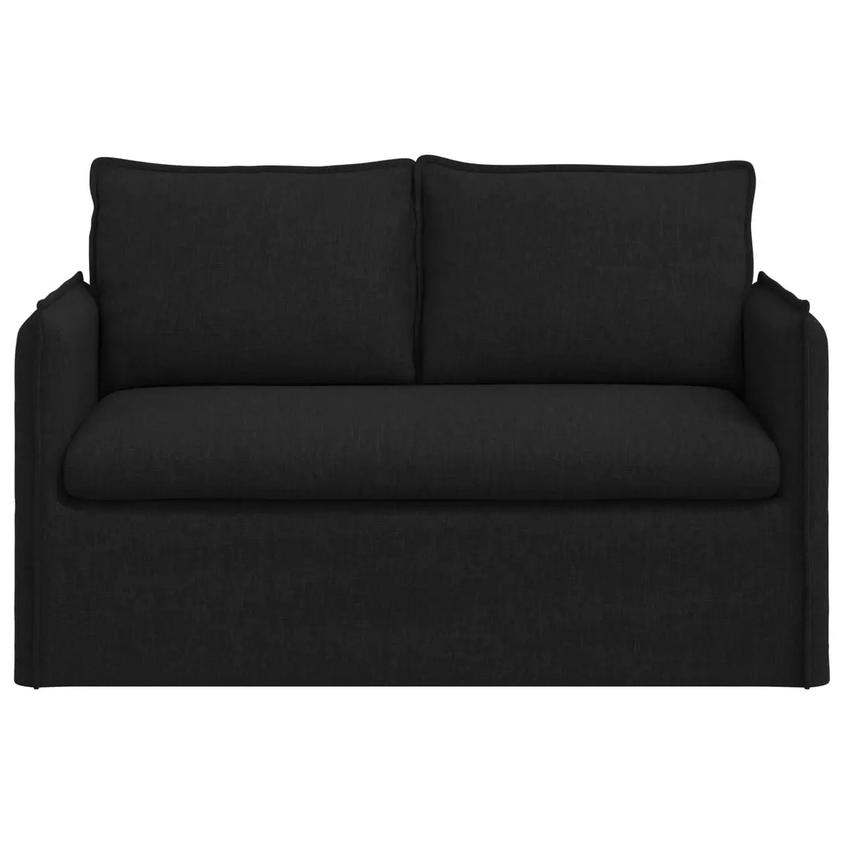 Modular Black Fabric Sofa Lounge Sectional Couch 136x82x85cm Metal Frame