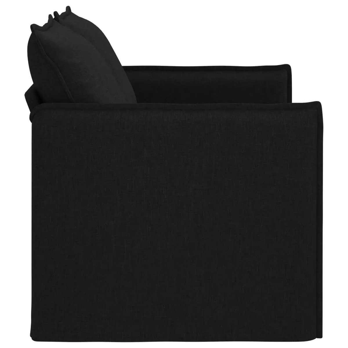 Modular Black Fabric Sofa Lounge Sectional Couch 136x82x85cm Metal Frame