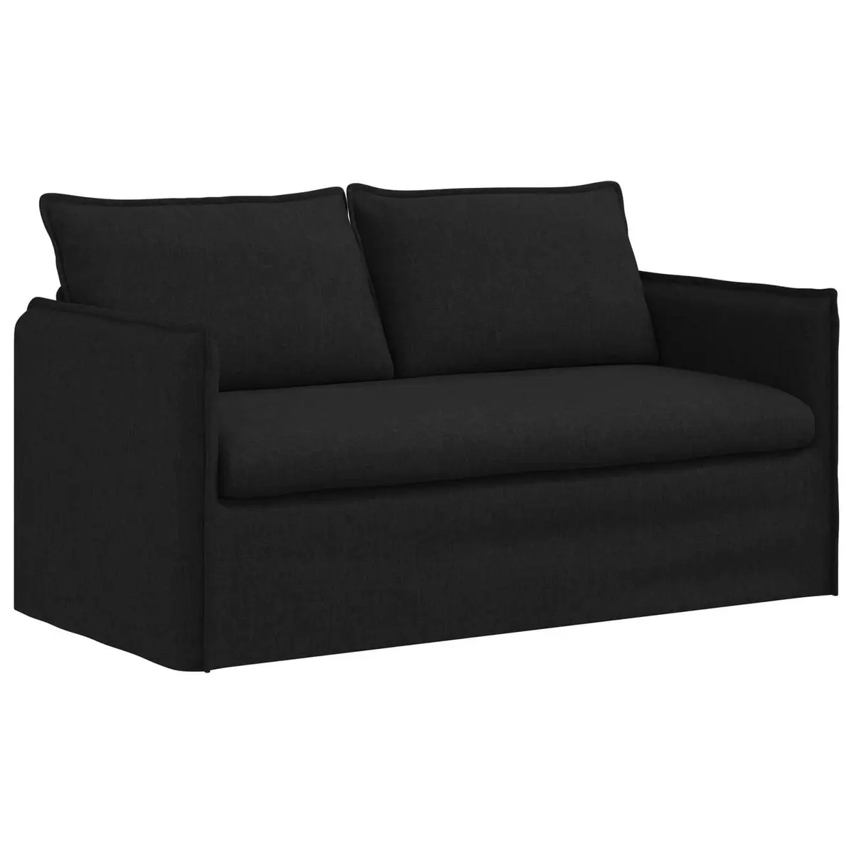 Black Fabric Sofa Modern Lounge Seating Modular Design Living Room Couch