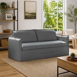 Inviting Grey Fabric Sofa Modular Lounge Seating