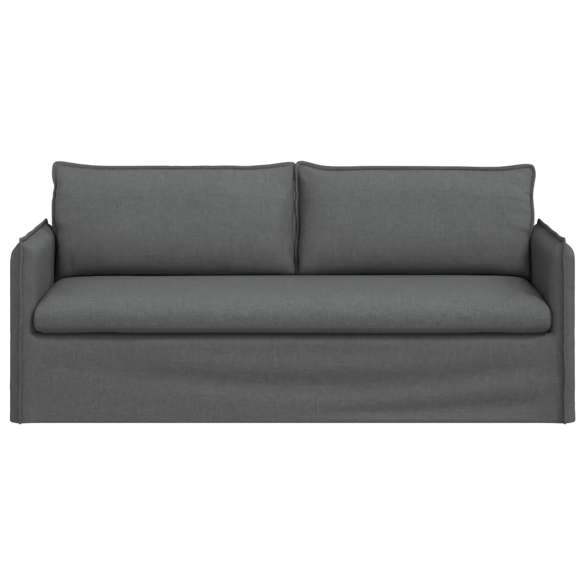Modular Grey Fabric Sofa Rectangular Lounge Seating Living Room