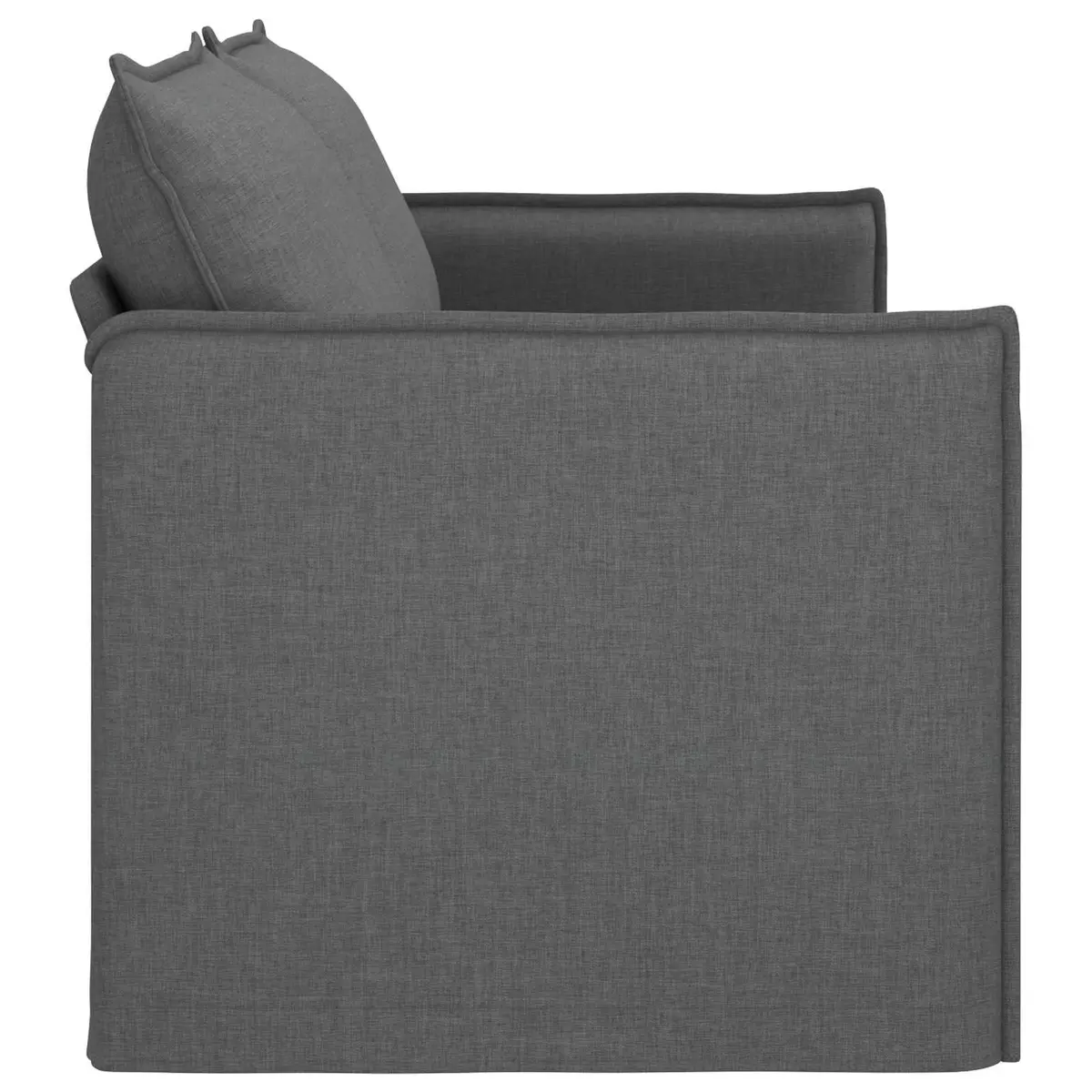Modular Grey Fabric Sofa Rectangular Lounge Seating Living Room