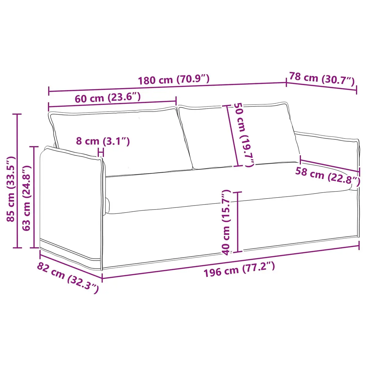 Modular Grey Fabric Sofa Rectangular Lounge Seating Living Room