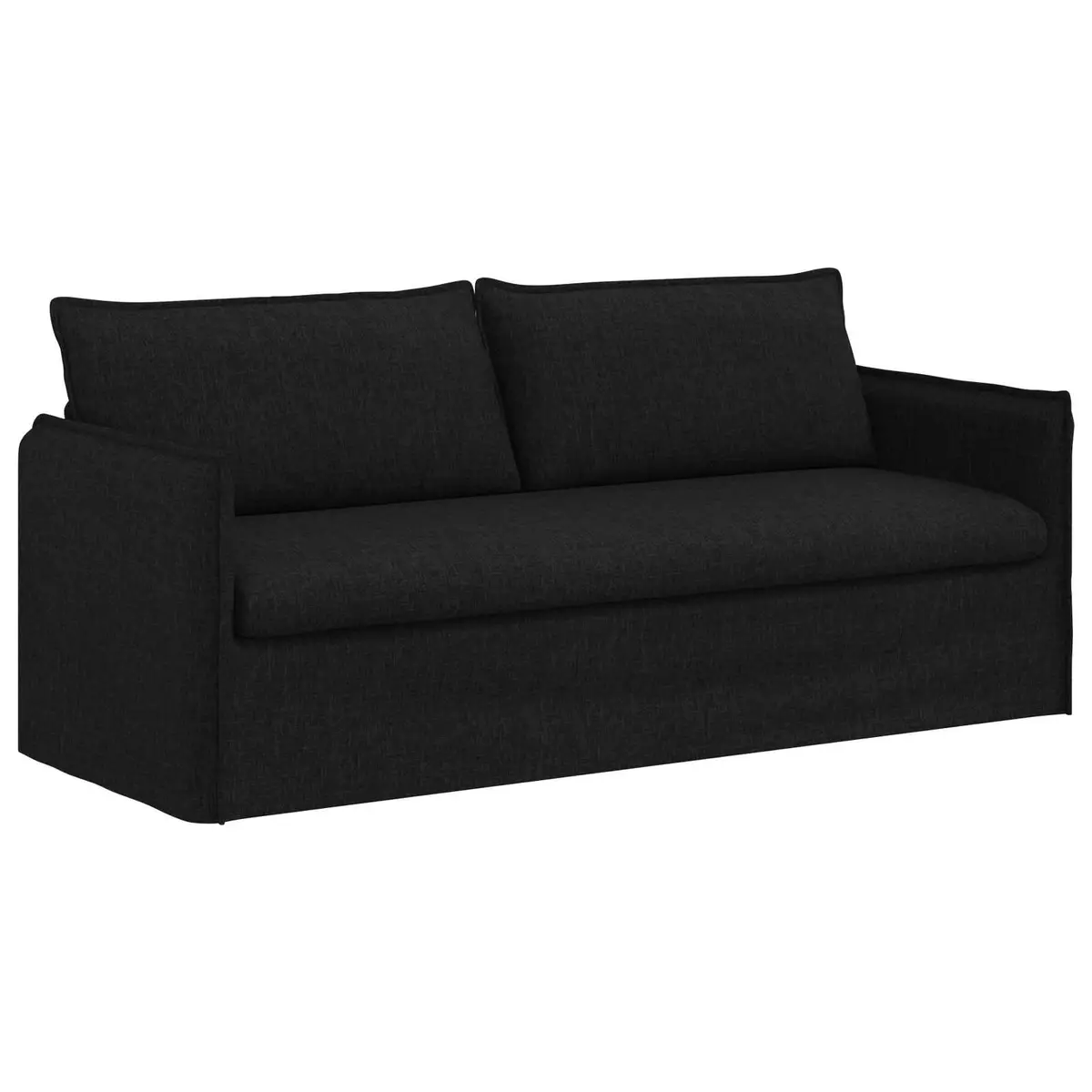 Black Fabric Sofa Lounge Seating Modern Style Modular Design Living Room