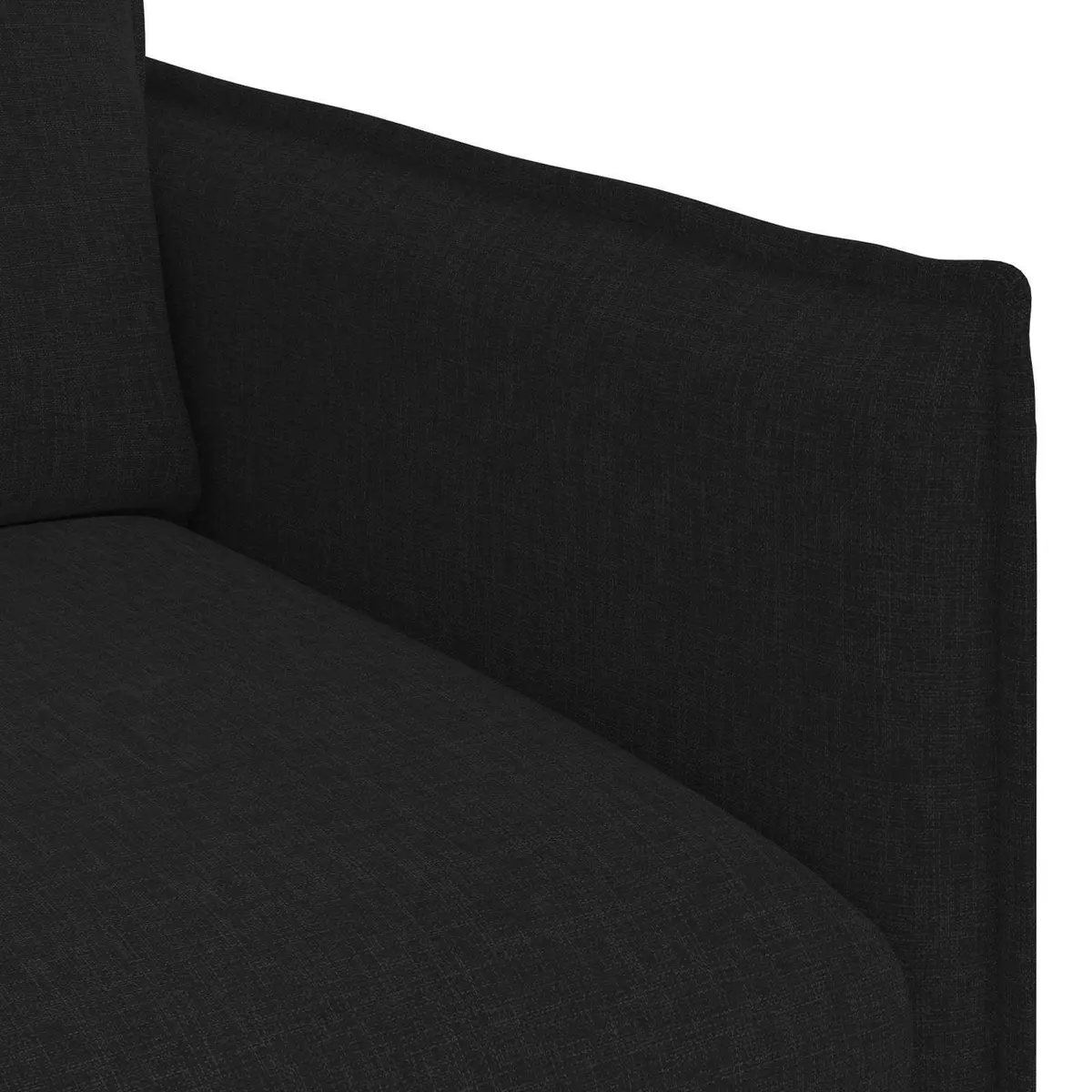 Black Fabric Sofa Lounge Seating Modern Style Modular Design Living Room