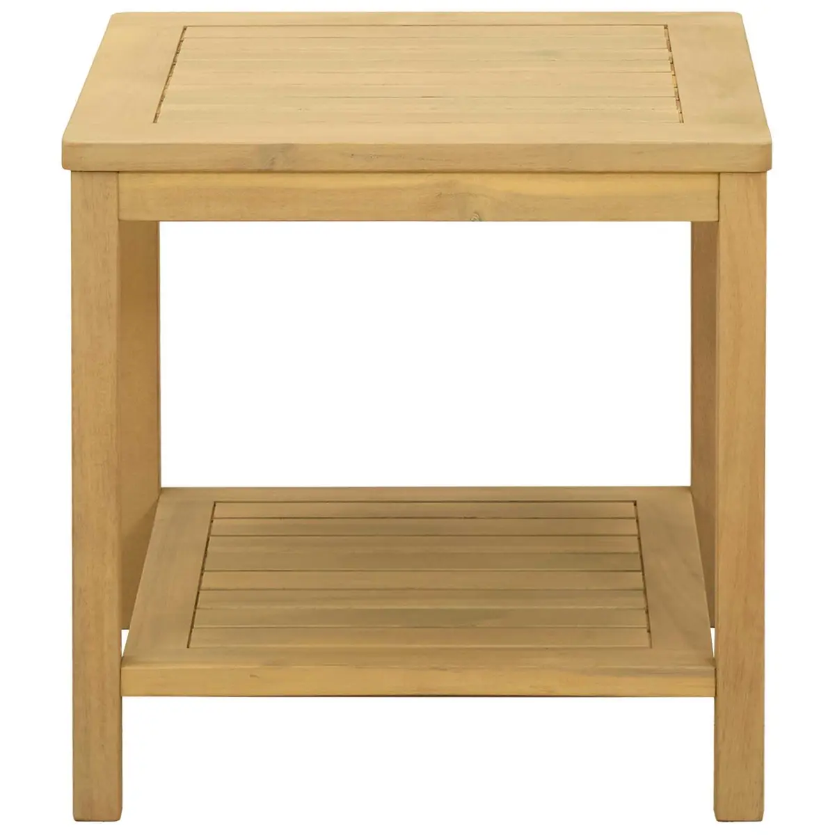 Solid Acacia Wood Side Table 45x45x45cm Brown Accent Coffee Table Garden Patio