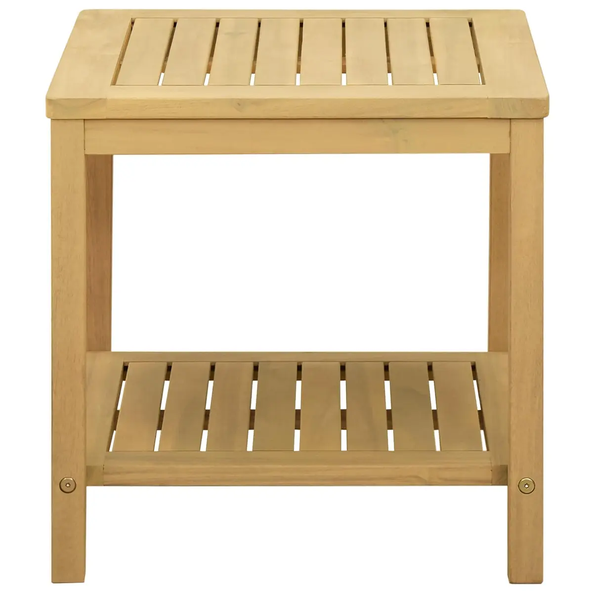 Solid Acacia Wood Side Table 45x45x45cm Brown Accent Coffee Table Garden Patio