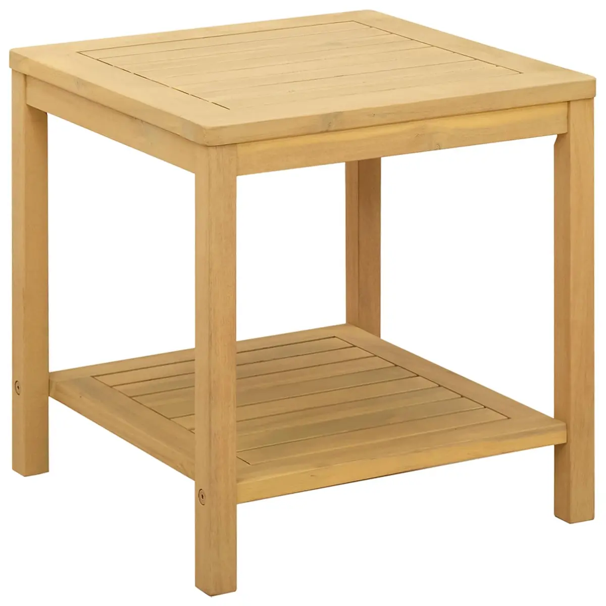Solid Acacia Wood Side Table 45x45x45cm Brown Accent Coffee Table Garden Patio