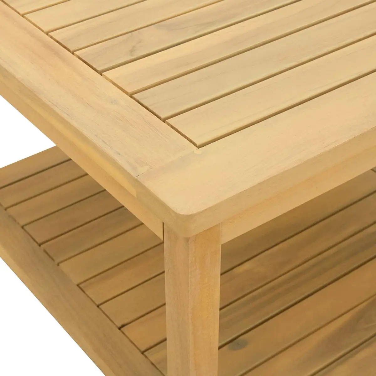 Solid Acacia Wood Side Table 45x45x45cm Brown Accent Coffee Table Garden Patio