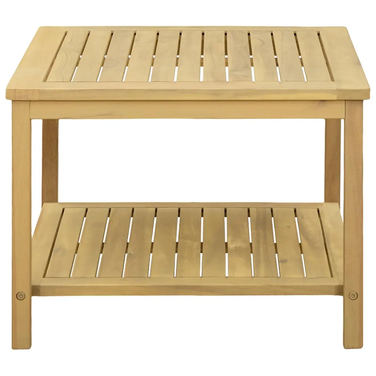 Rustic Acacia Wood Side Table for Garden and Home
