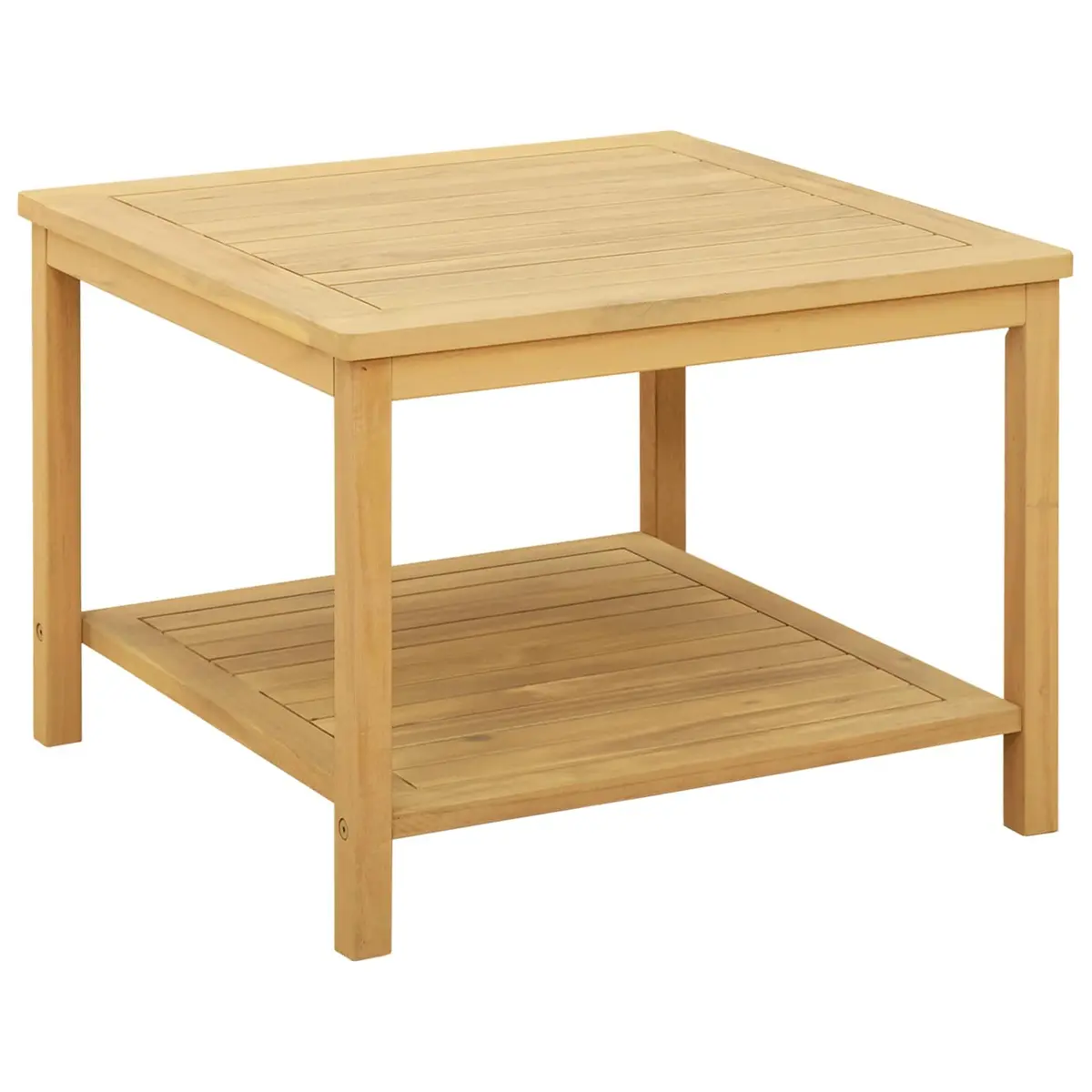 Rustic Acacia Wood Side Table for Garden and Home