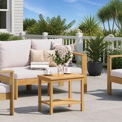 Acacia Wood Side Table for Garden and Patio