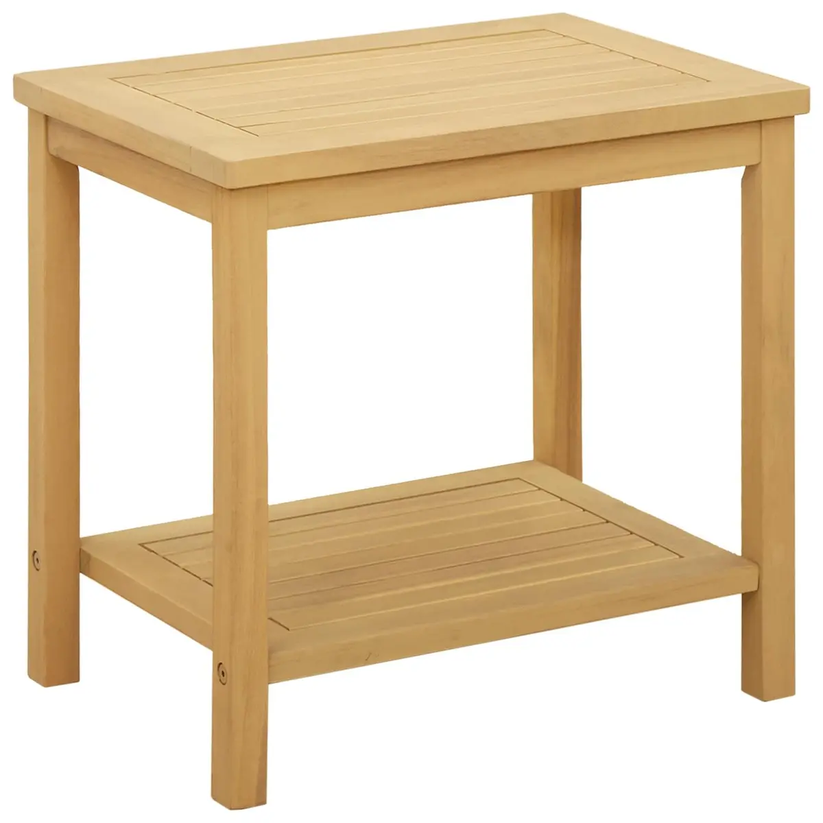 Acacia Wood Side Table for Garden and Patio