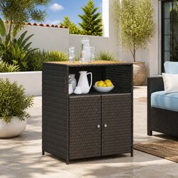 Black Storage Cabinet for Indoor and Outdoor Use