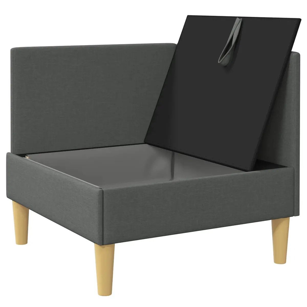 Grey Corner Sofa Storage Ottoman