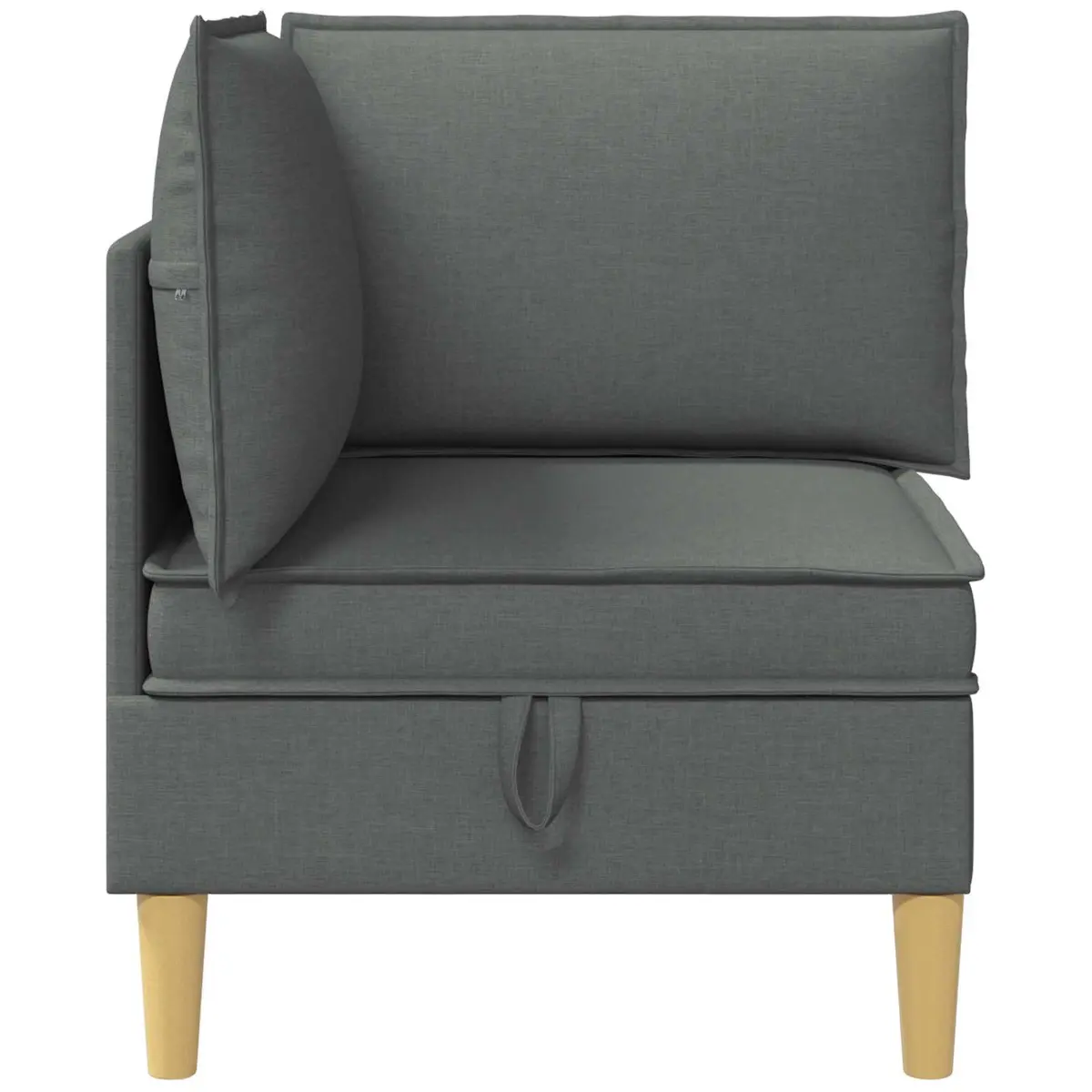 Grey Corner Sofa Storage Ottoman