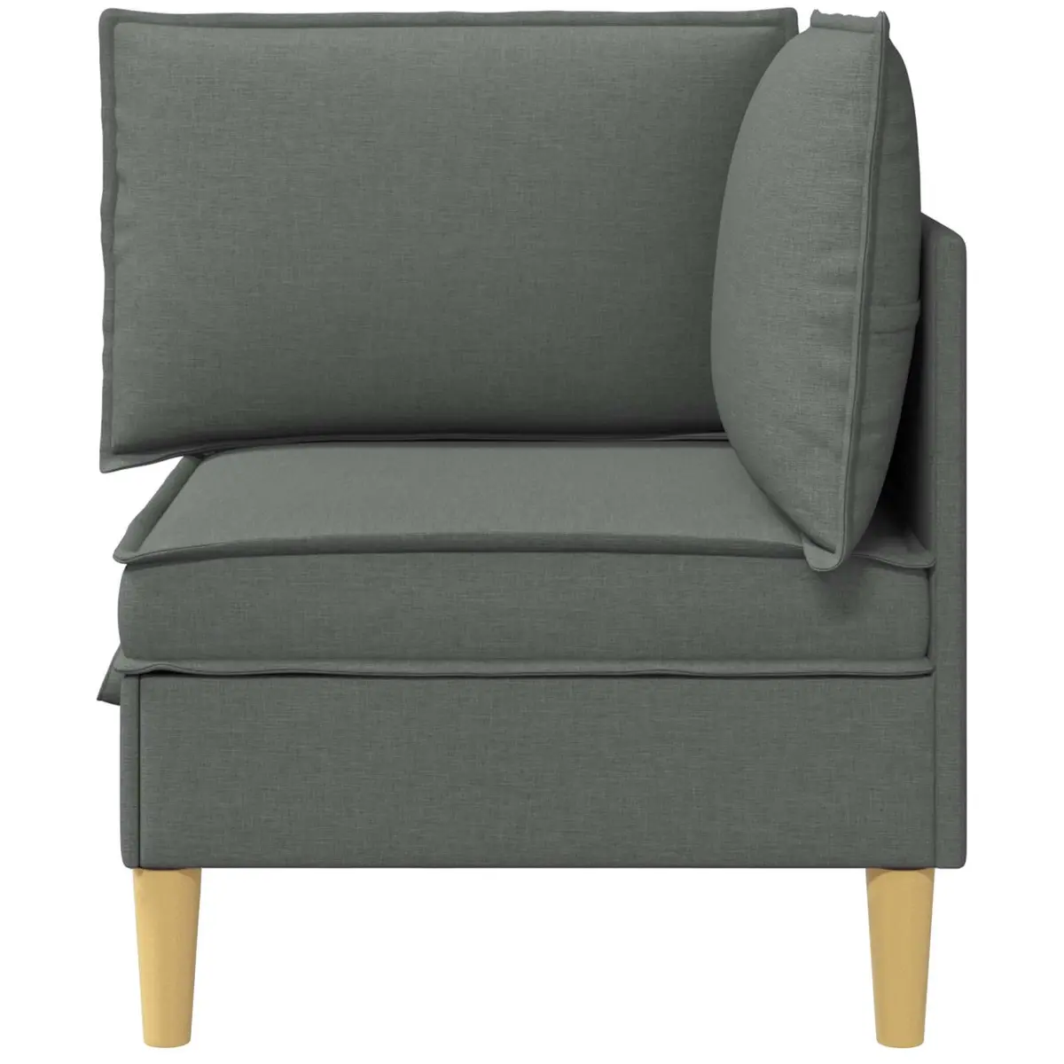 Grey Corner Sofa Storage Ottoman