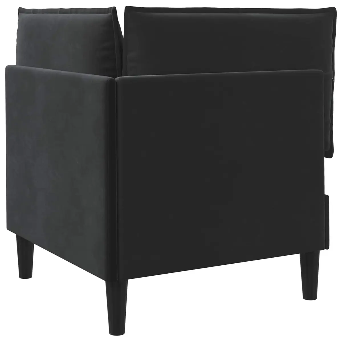 Black Velvet Sofa with Hidden Storage Space