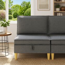 Modern Square Storage Ottoman for Stylish Living Rooms