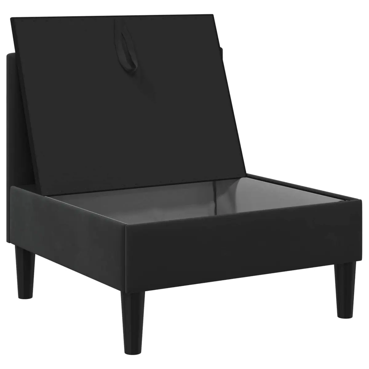 Sofa Storage Black Velvet Modern Living Room Furniture Size Plywood Frame Foam-filled Cushions