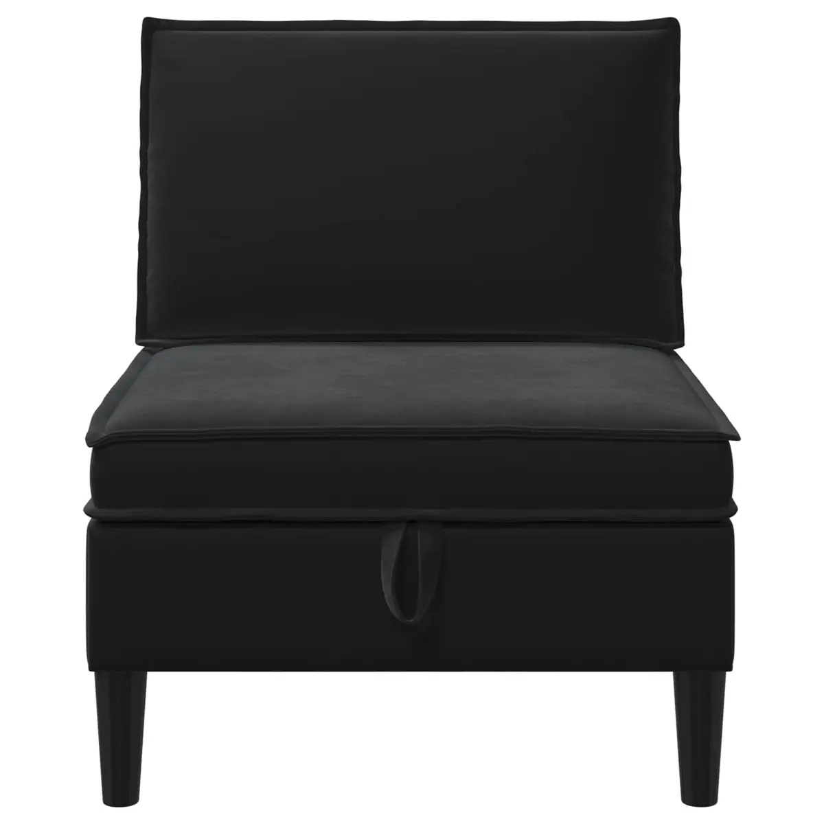 Sofa Storage Black Velvet Modern Living Room Furniture Size Plywood Frame Foam-filled Cushions