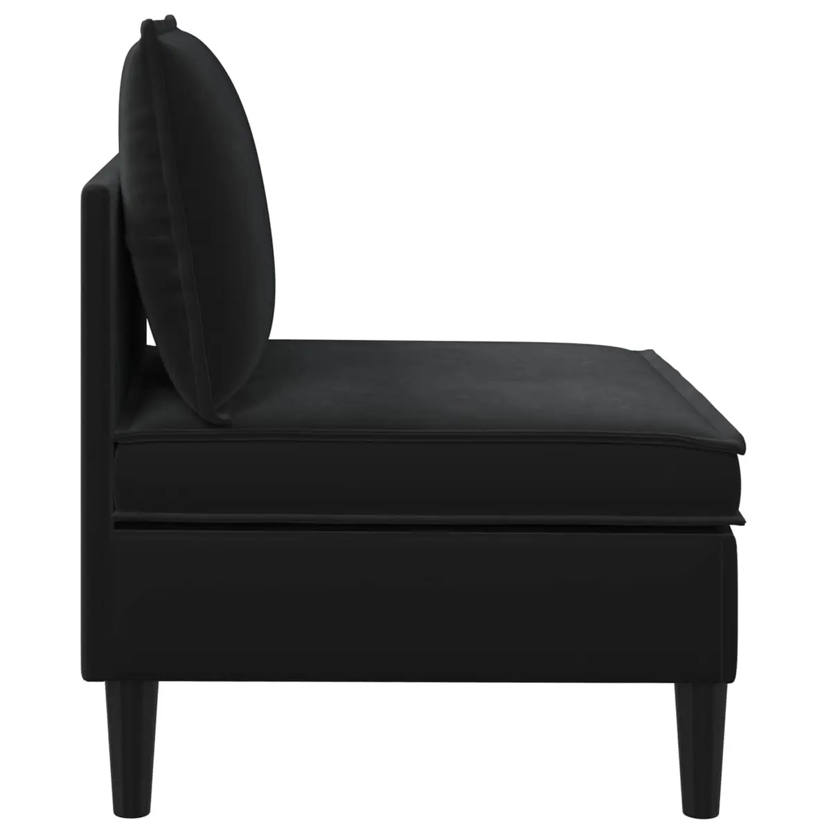Sofa Storage Black Velvet Modern Living Room Furniture Size Plywood Frame Foam-filled Cushions