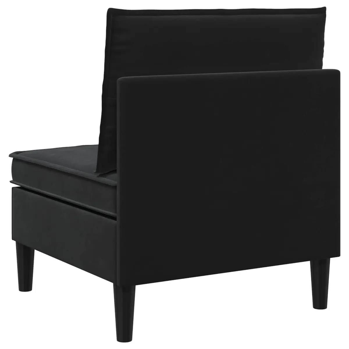 Sofa Storage Black Velvet Modern Living Room Furniture Size Plywood Frame Foam-filled Cushions