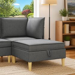 Modern Square Storage Ottoman for Comfortable Living Spaces