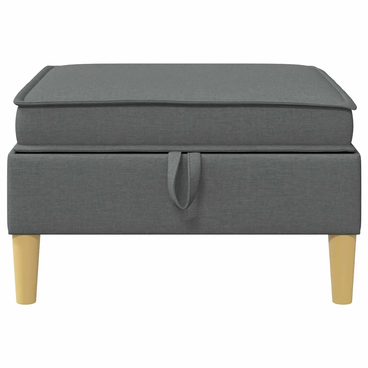 Storage Ottoman Square Fabric Sofa Bench Seat Living Room Furniture Modern