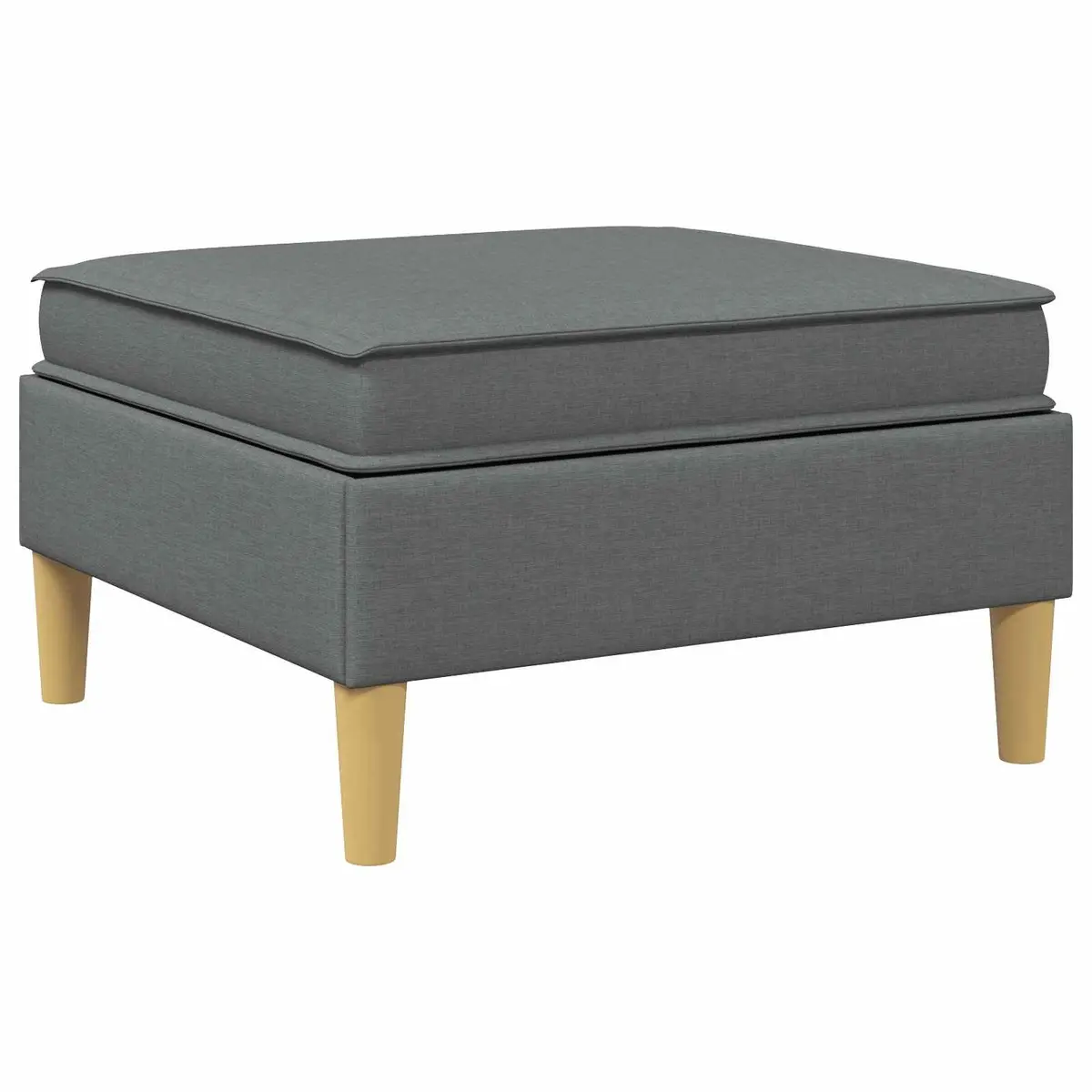 Storage Ottoman Square Fabric Sofa Bench Seat Living Room Furniture Modern