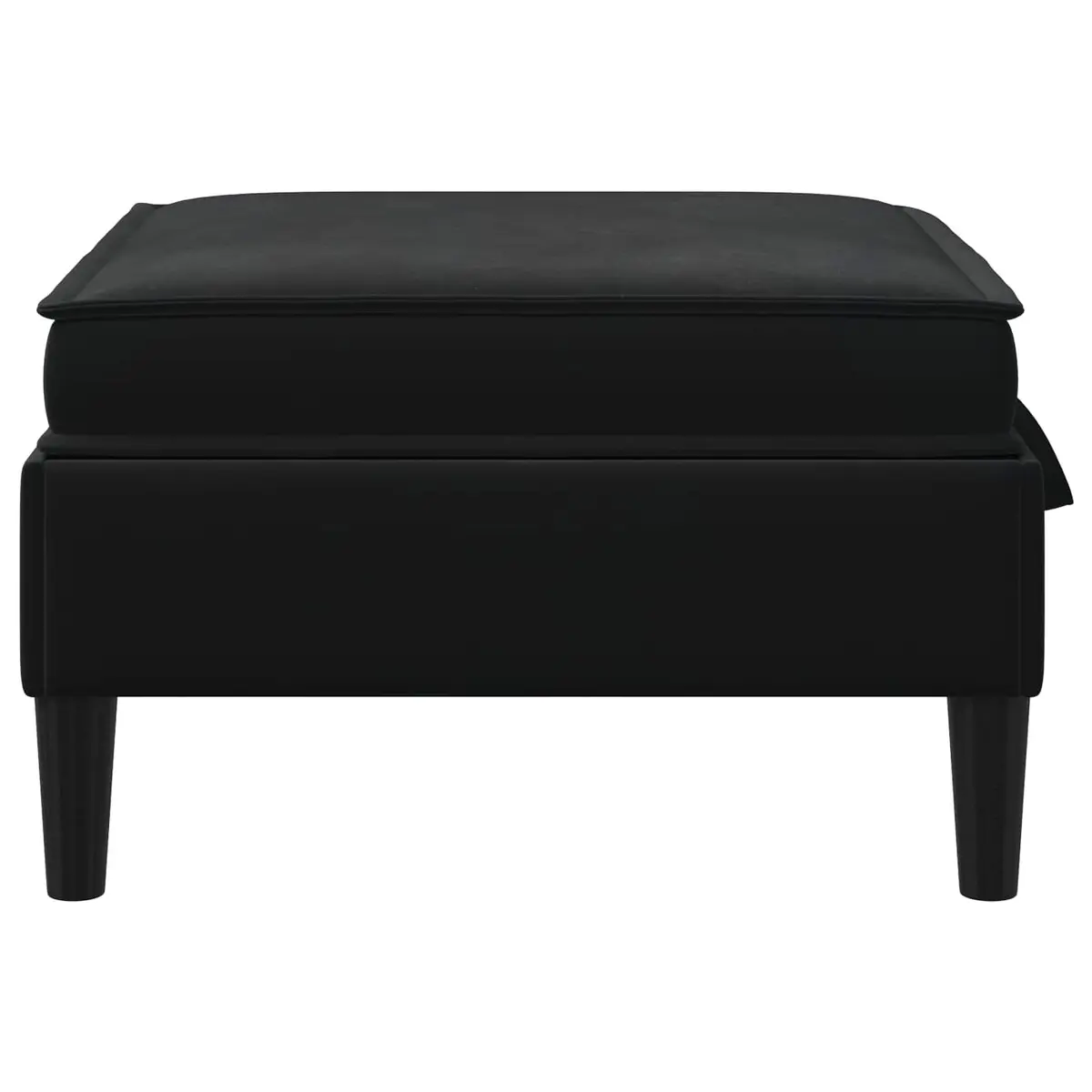 Storage Sofa Stool Black Velvet Modern Living Room Furniture with Built-in