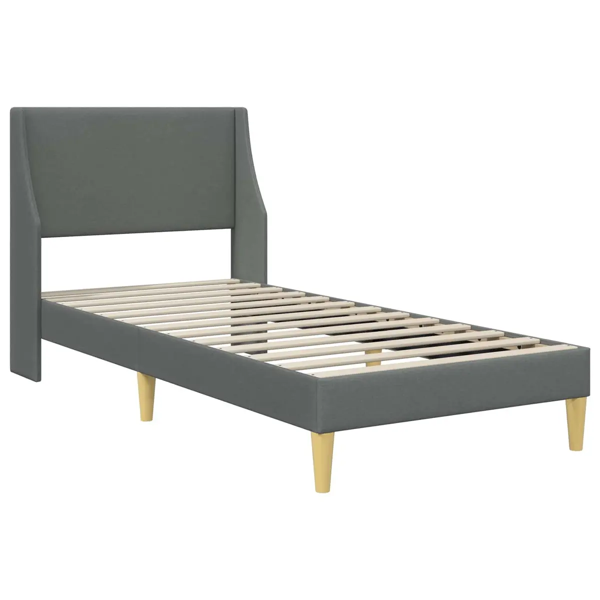 Plywood Bed Frame with Space-Saving Headboard