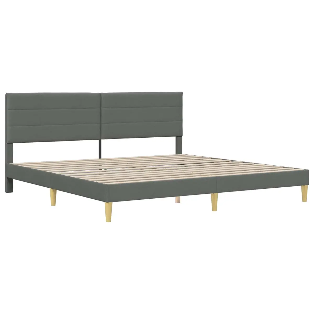 Bed Frame Grey 180 x 200 cm Fabric Upholstered Modern