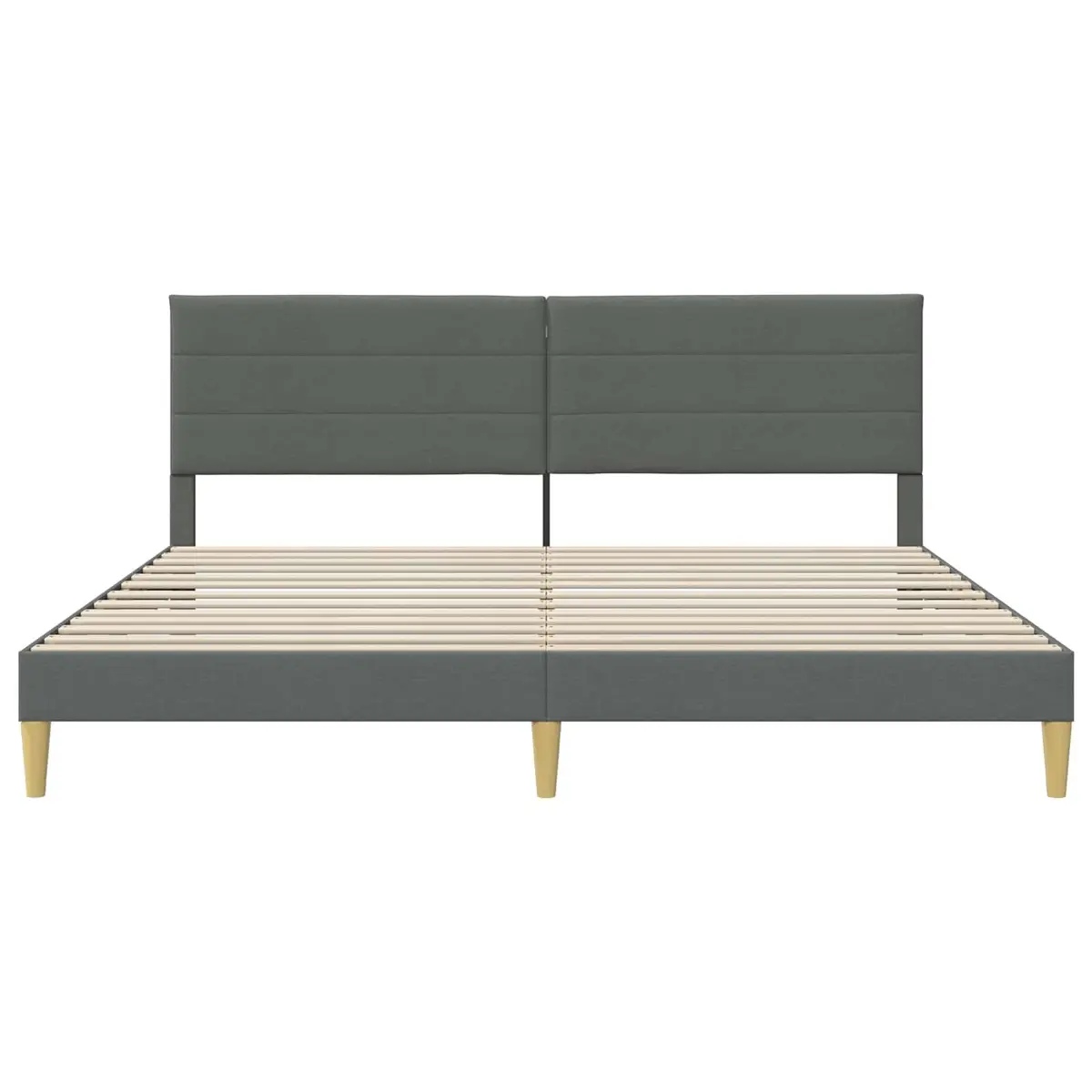 Bed Frame Grey 180 x 200 cm Fabric Upholstered Modern