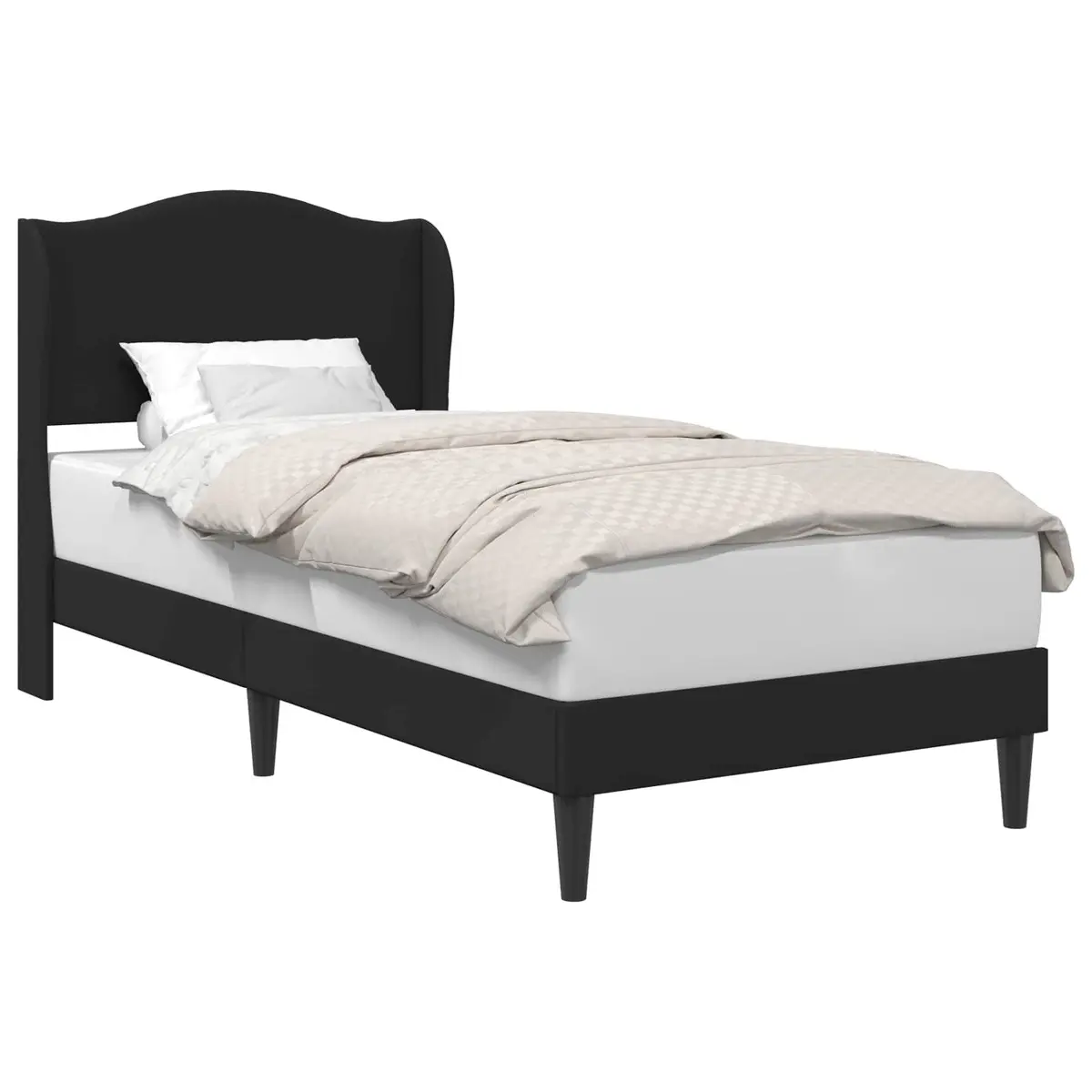Faux Leather Bed Frame with Headboard 90 x 190 cm