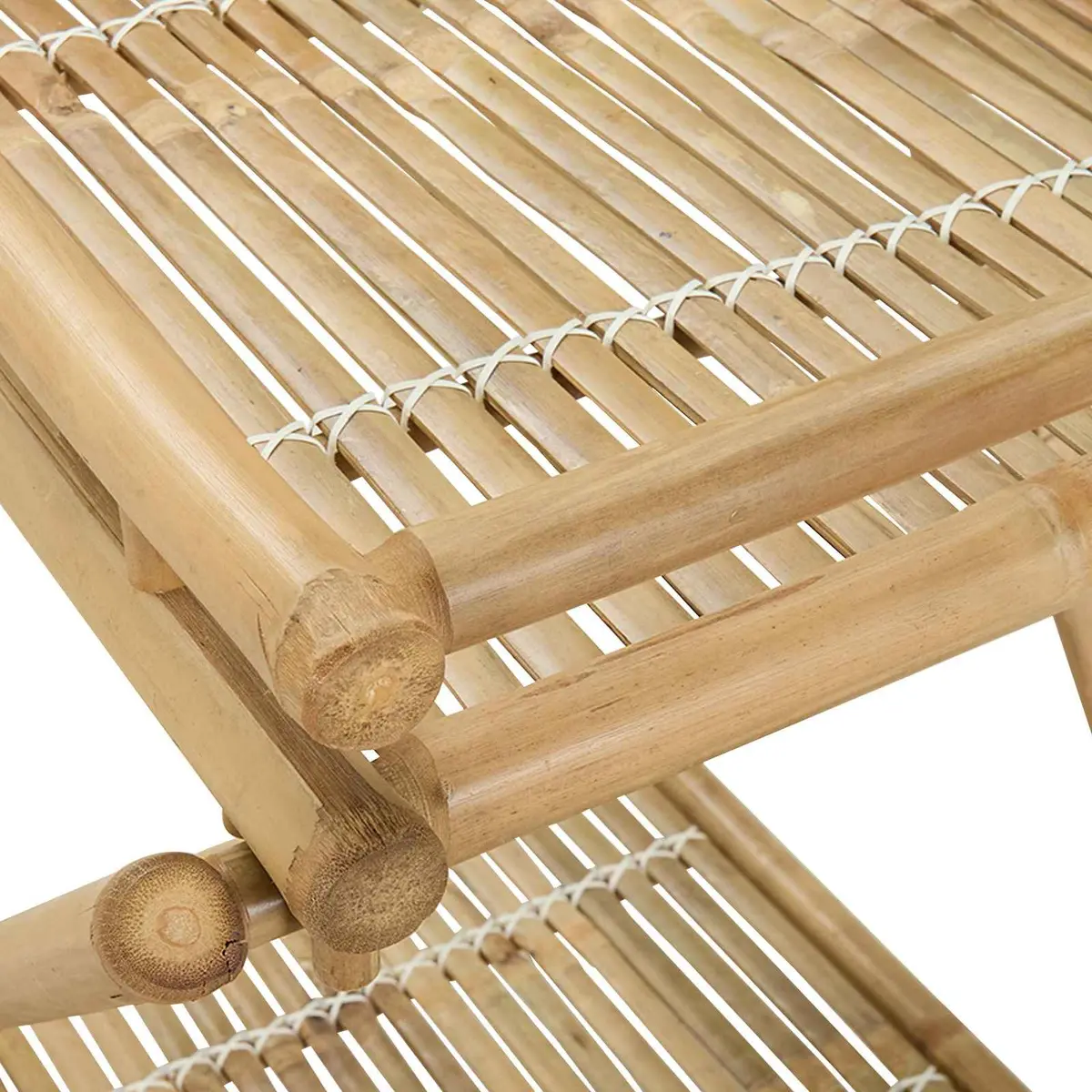 Bamboo Serving Trolley with Wheels Brown 79 x 67.5 x 84 cm Indoor Outdoor