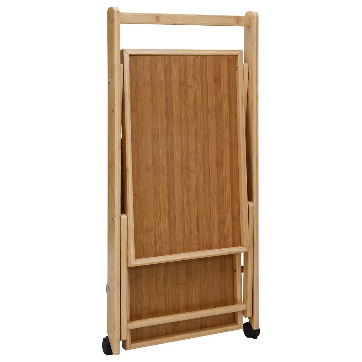 Two-Tier Kitchen Trolley with Wheels for Easy Storage