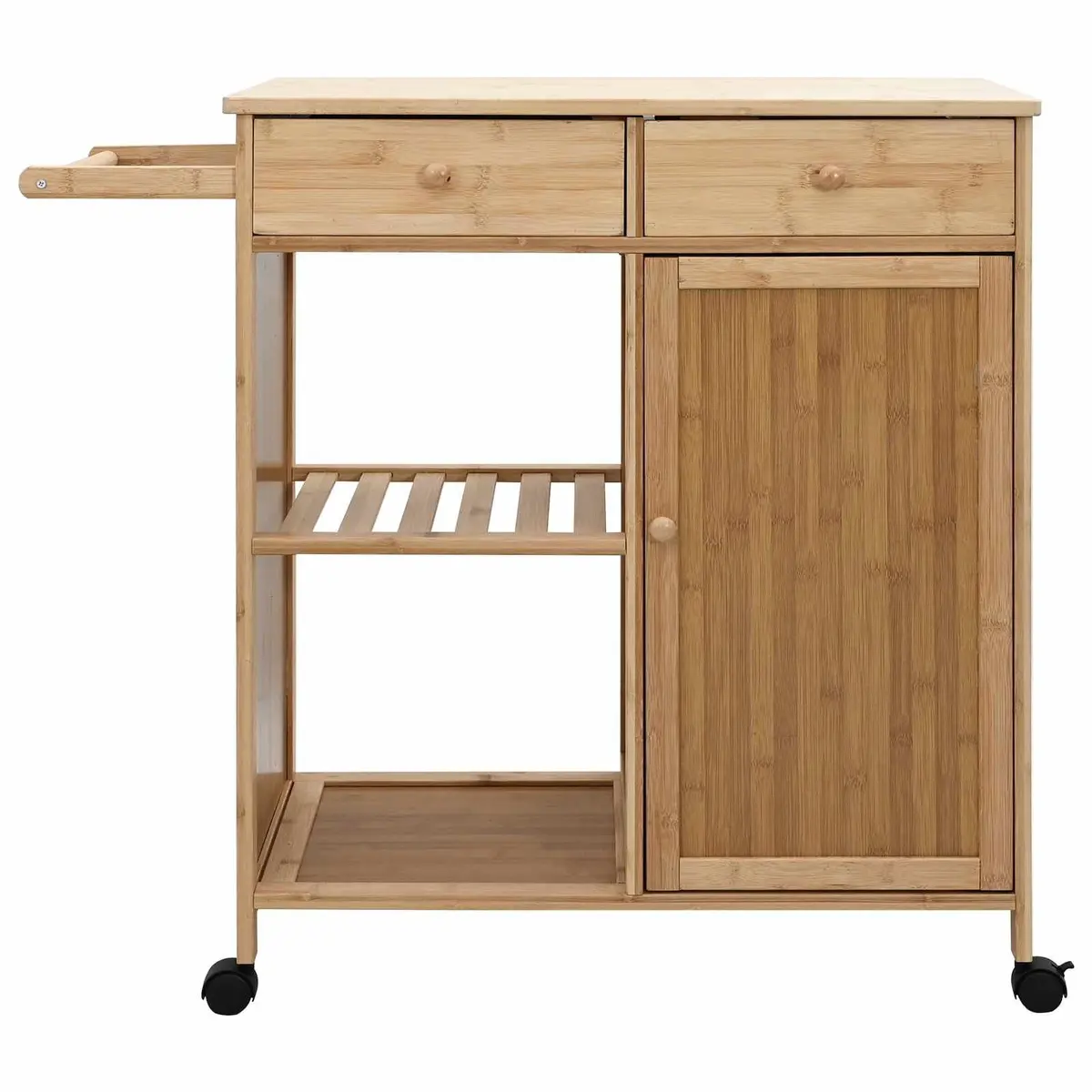 Bamboo Kitchen Trolley with Wheels for Organised Living