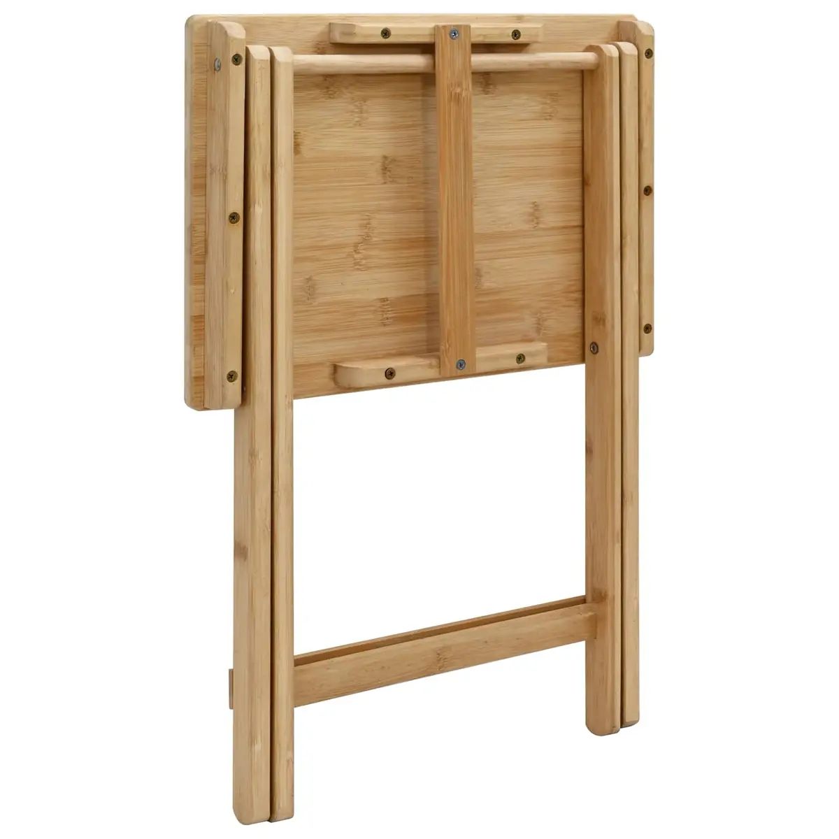 Kitchen Table Folding Bamboo Dining Furniture Space-Saving Rectangular Design