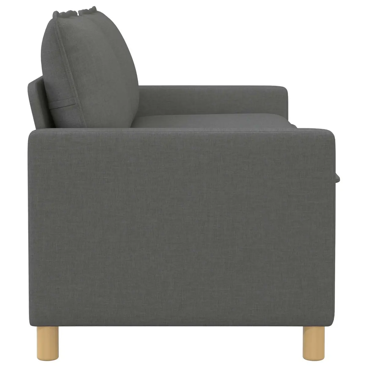 Sofa Fabric Upholstery Dark Grey 156x81x87.5cm Modern Lounge Couch Metal Frame