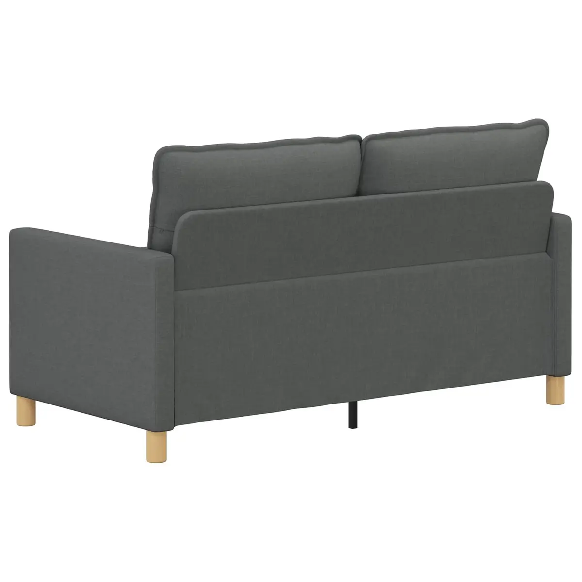 Sofa Fabric Upholstery Dark Grey 156x81x87.5cm Modern Lounge Couch Metal Frame