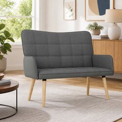 2-Seater Sofa in Dark Grey for Cozy Living Spaces