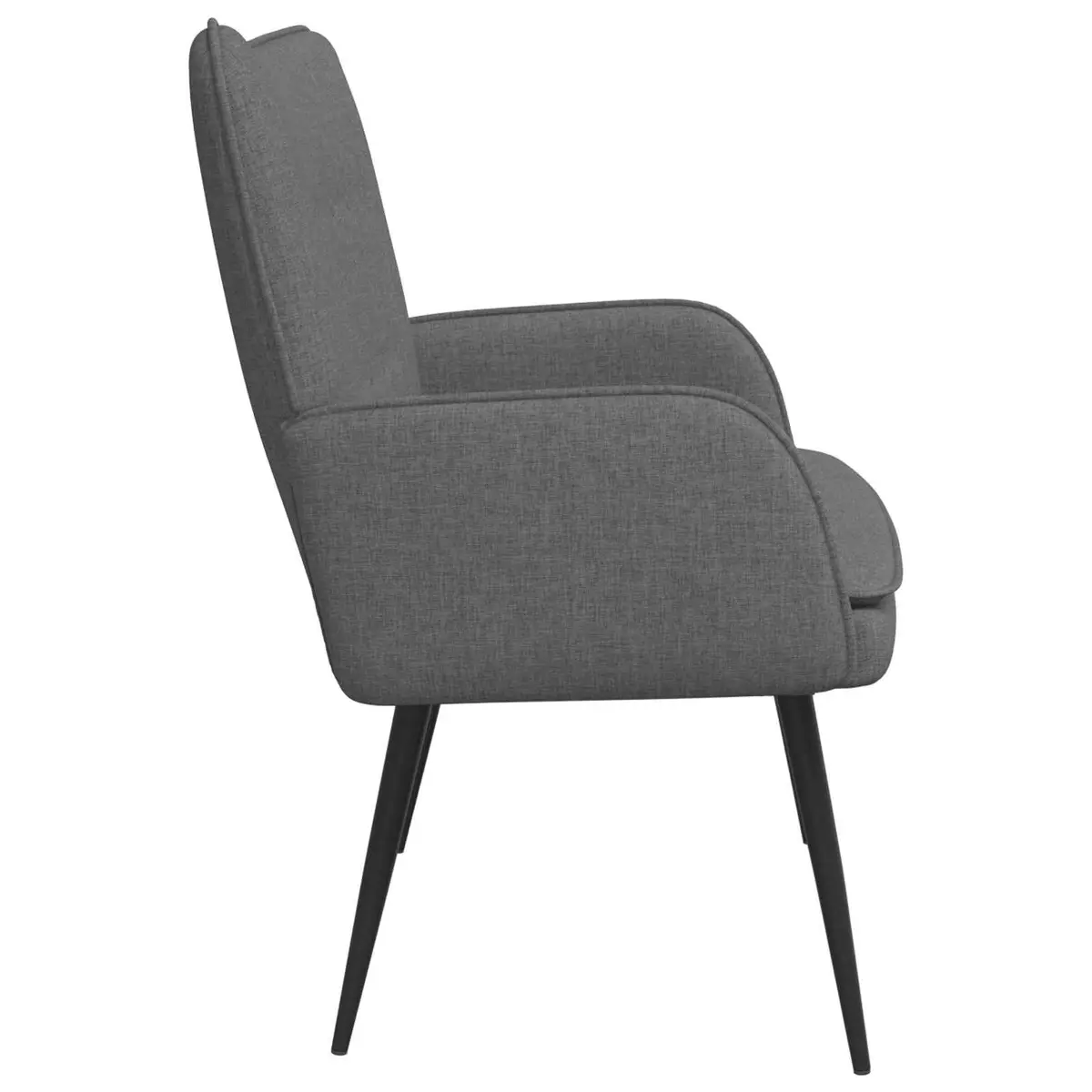 Grey Fabric 2-Seater Sofa with Button-Tufted Back