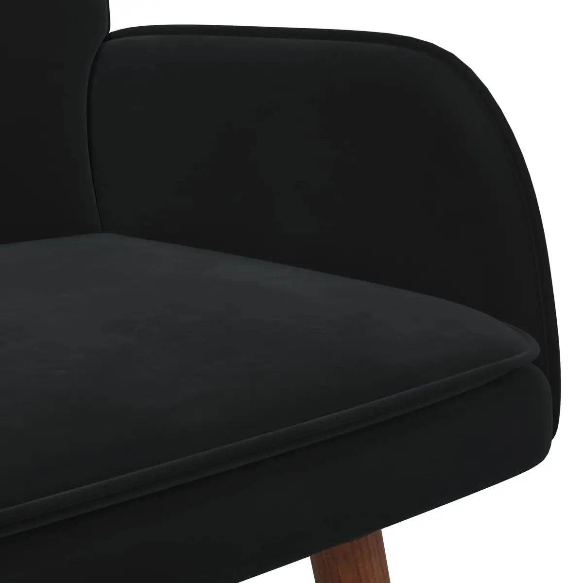 2-Seater Sofa Black Velvet Lounge Couch Modern Living Room Furniture 115x61x87cm
