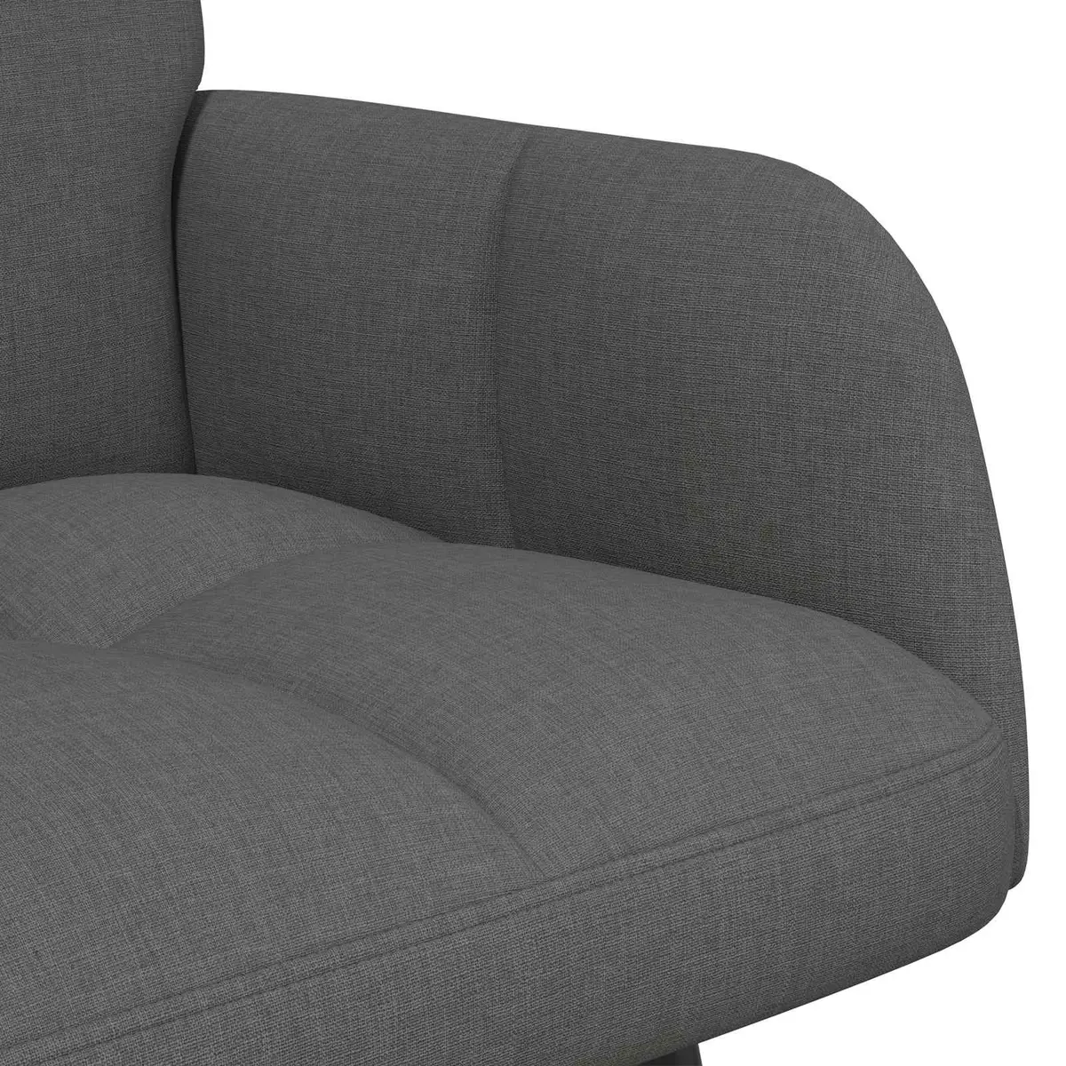 2-Seater Sofa Dark Grey Compact Loveseat Polyester Upholstery Engineered Wood and Metal Frame