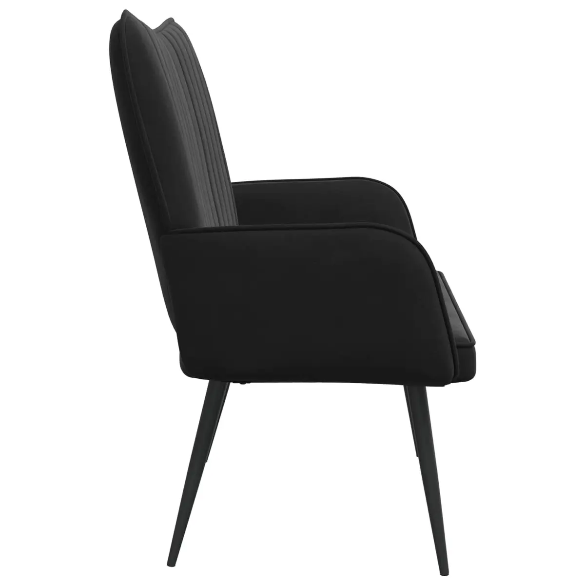 Black Velvet 2-Seater Sofa for Living Spaces