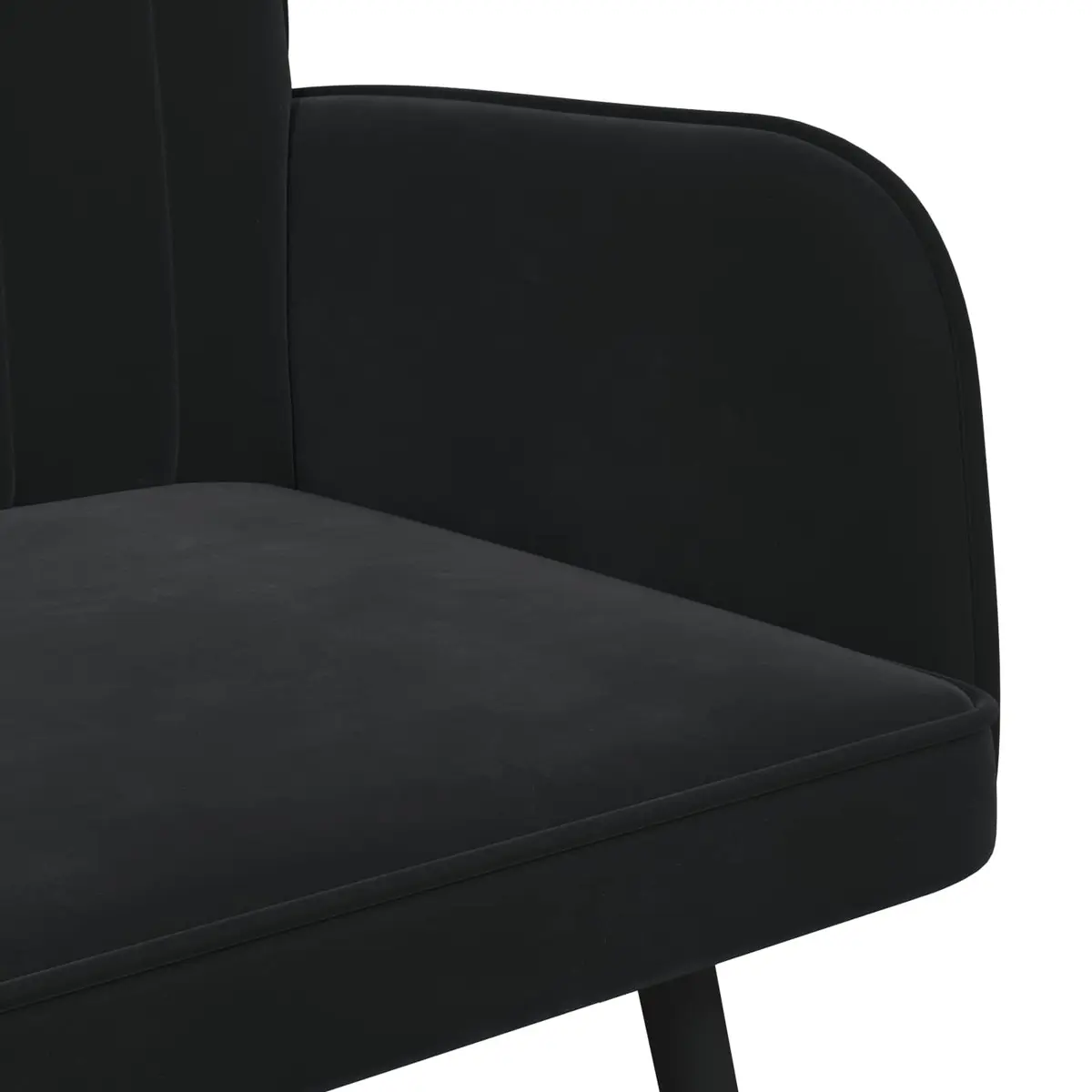 Black Velvet 2-Seater Sofa for Living Spaces