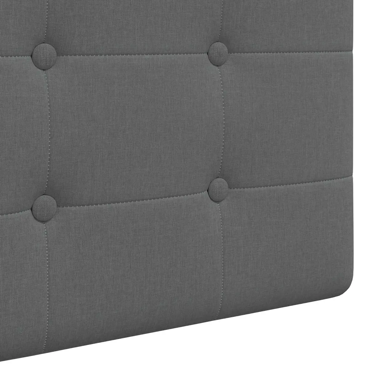 Upholstered Wall Mount Headboard Dark Grey Fabric Modern Bedroom Decor