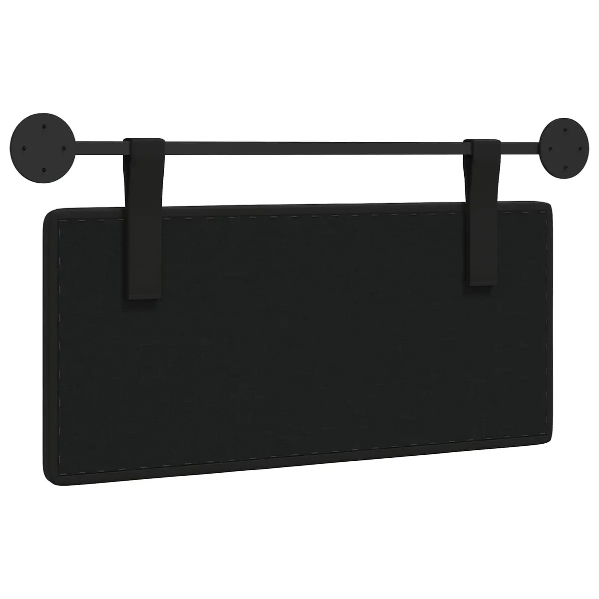 Hanging Headboard Modern Black Faux Leather Wall-mounted Size Foam Padding