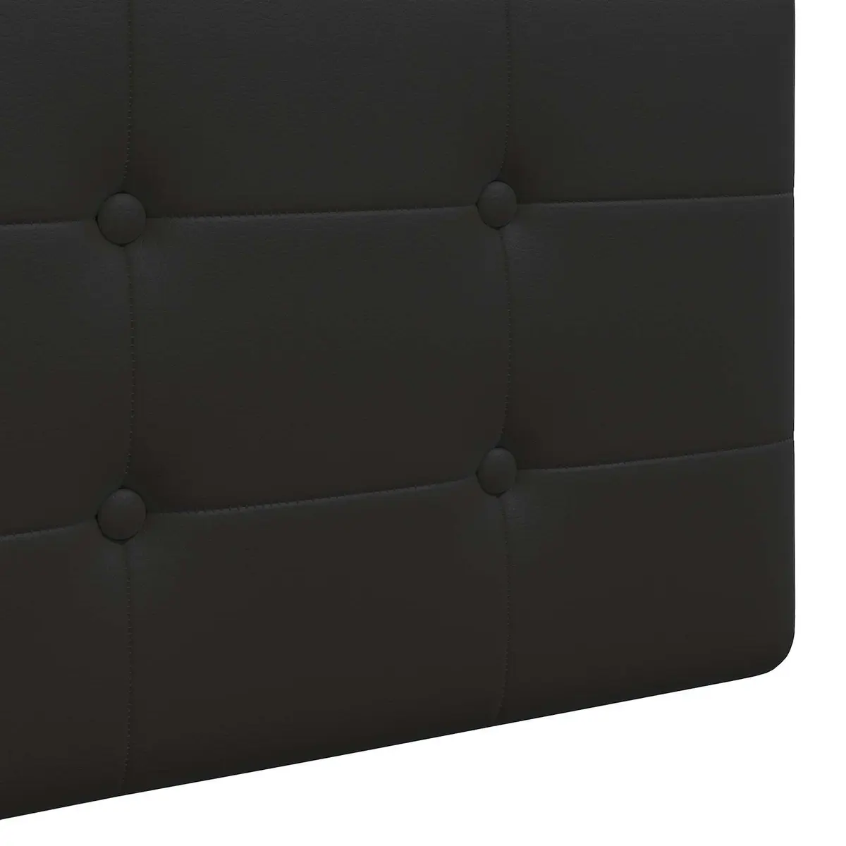 Hanging Headboard Black Modern Wall-Mounted Upholstered Backrest Size Soft Breathable PVC Cotton Polyester Foam Padding